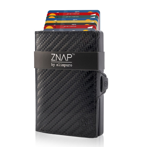 ZNAP Slim Wallet Carbon 8er ohne RFID AKTION